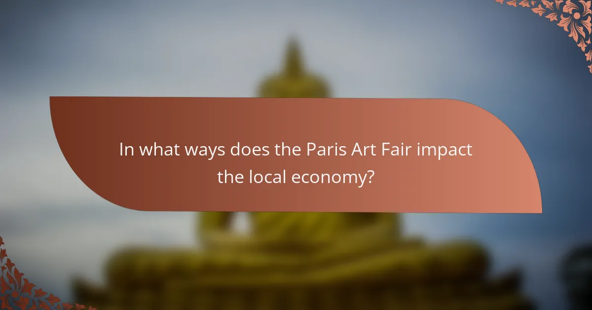 In what ways does the Paris Art Fair impact the local economy?